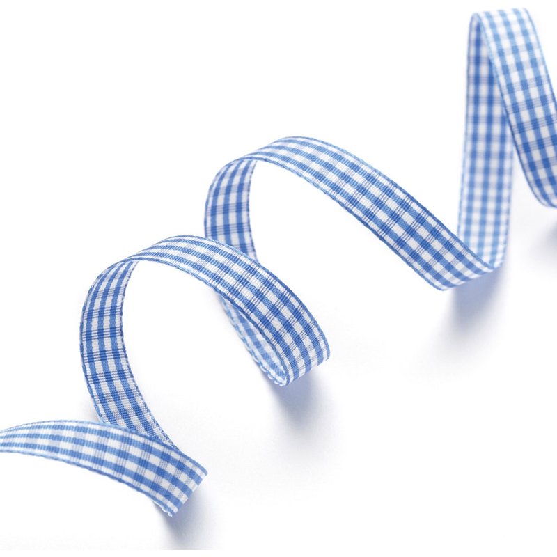 Ruban vichy bleu 10 mm - Frou Frou - Mondial Tissus