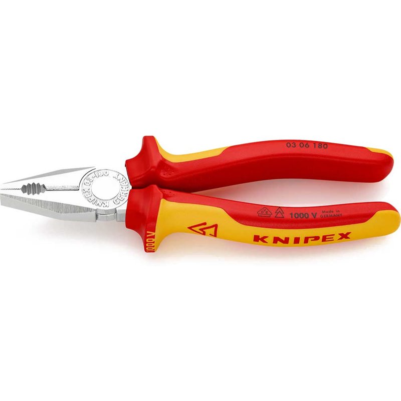 Knipex 03 06 180 VDE Combination Pliers 180mm 03 06 180 SB