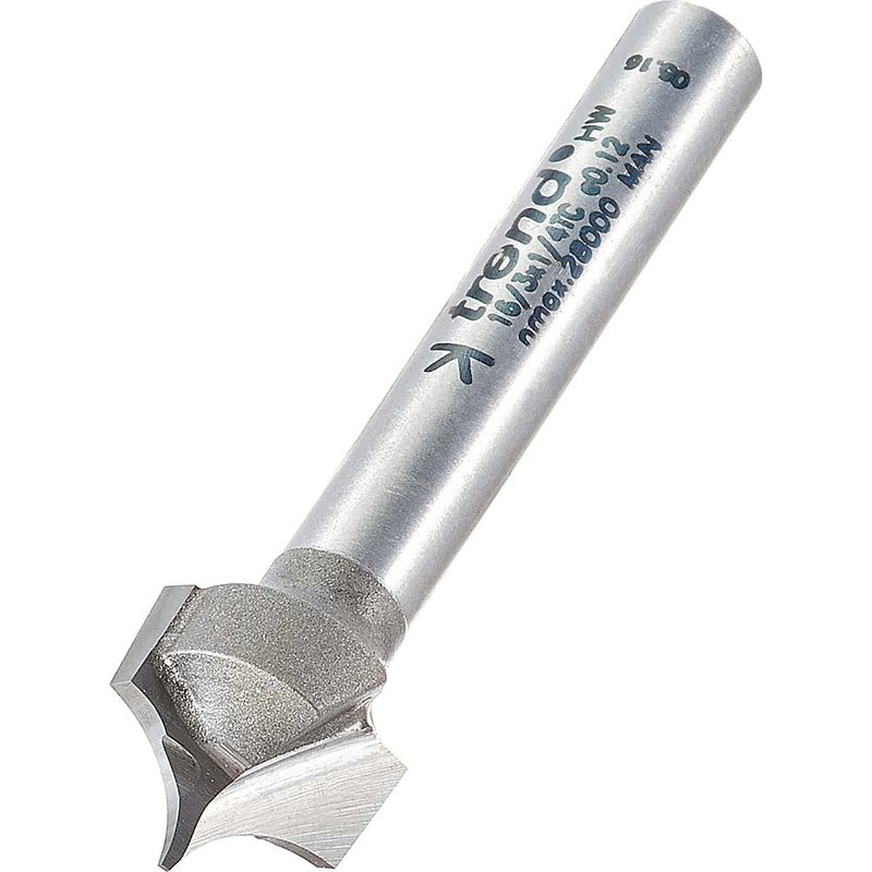 Trend Ovolo Panel and Veining Router Cutter 13mm 12.5mm 1/4"