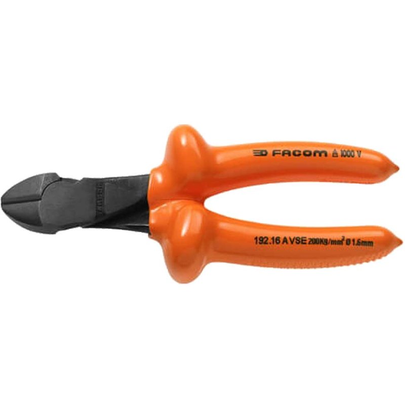 Facom 192 VSE Series Insulated Heavy Duty Side Cutters 160mm