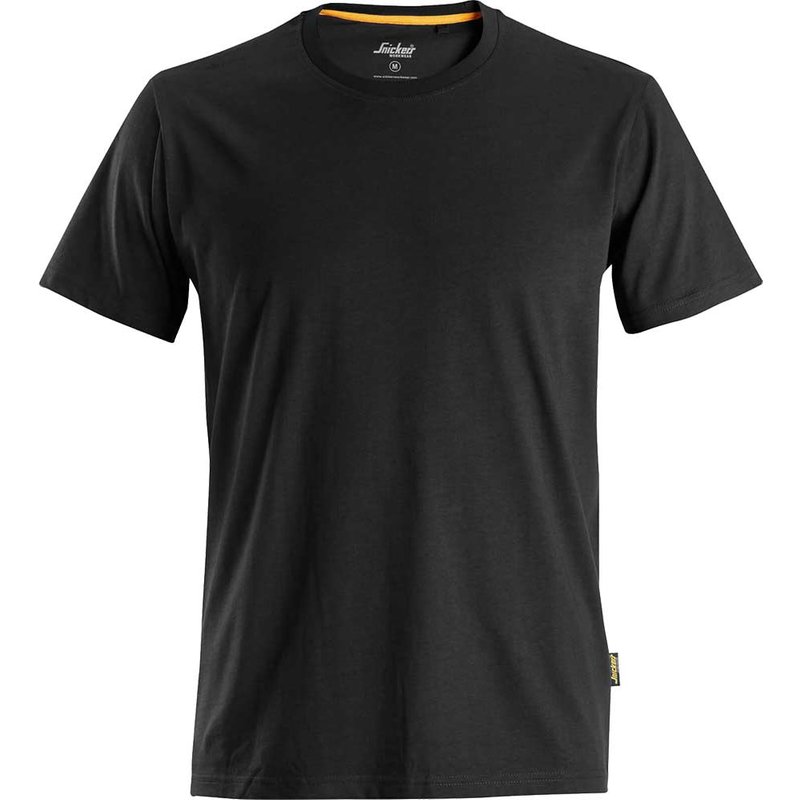 Snickers 2526 Mens Allround Work Organic Cotton T Shirt Black 3XL