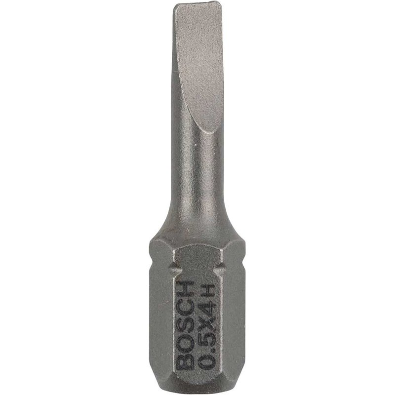 Bosch Extra Hard Slotted Screwdriver Bit 4mm 25mm Pack of 3