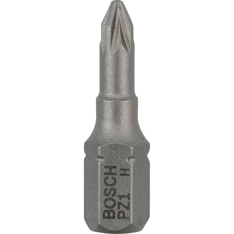 Bosch Extra Hard Pozi Screwdriver Bits PZ1 25mm Pack of 25