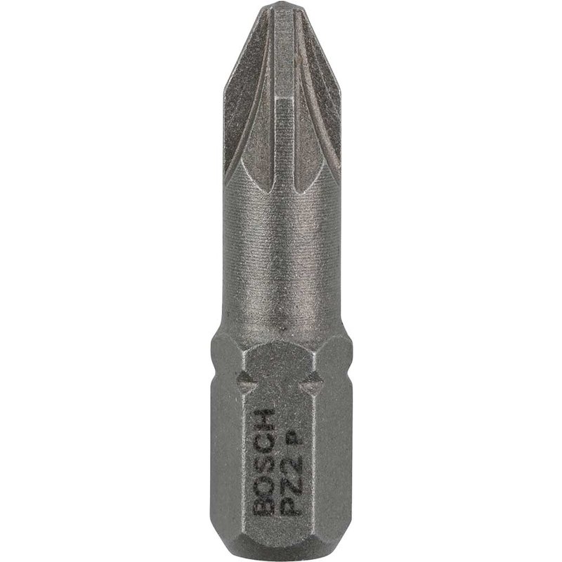Bosch Extra Hard Pozi Screwdriver Bits PZ2 25mm Pack of 25