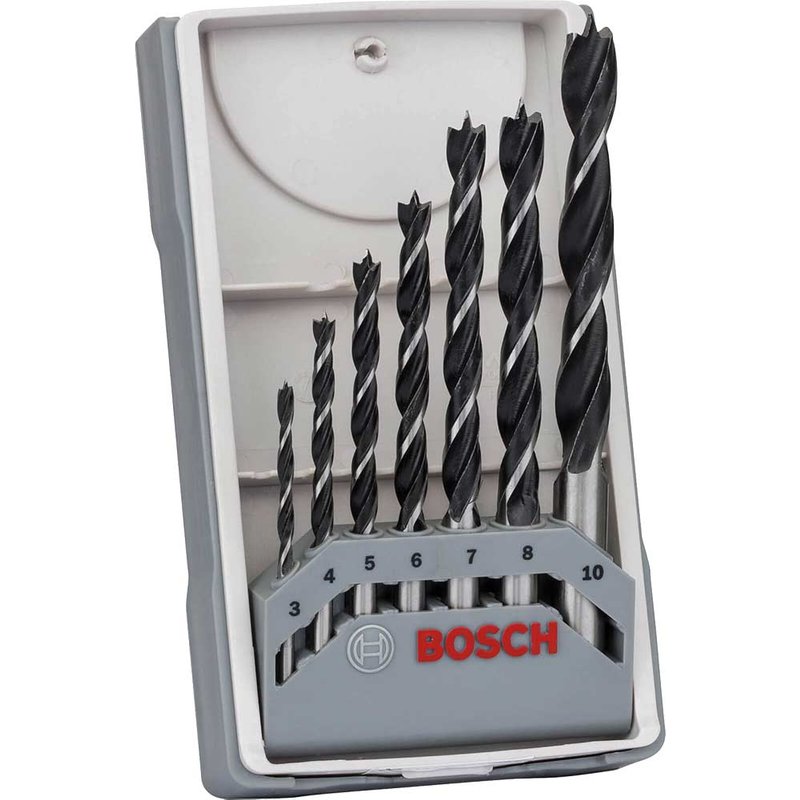 Bosch Powertool Accessories Professional Robust Line Brad Point Drill Bit Set, 7 Piece 2607017034