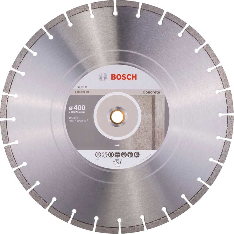 Bosch Powertool Accessories Standard for Concrete Diamond Cutting Disc 400 x 25.4mm 2608602545