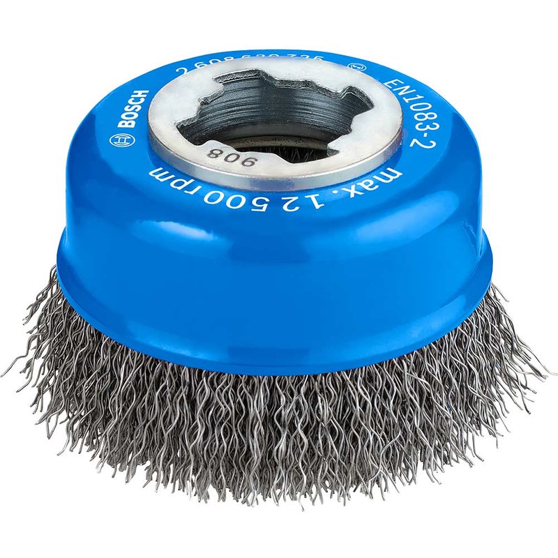Bosch PRO X Lock Crimped Steel Wire Cup Brush 75mm X-Lock