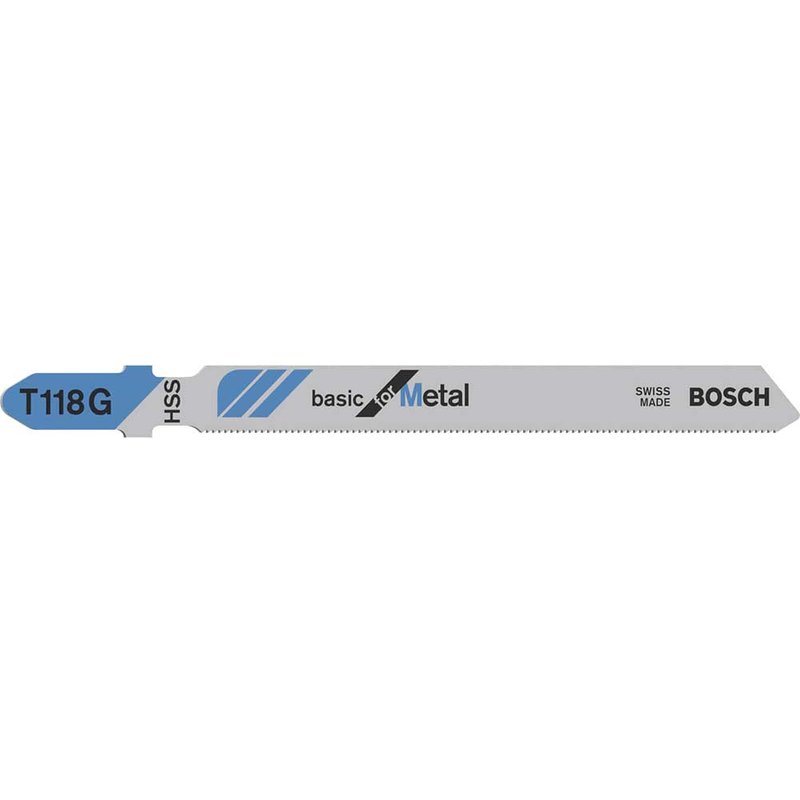 Bosch Powertool Accessories T 118 G Basic for Metal Jigsaw Blade 92mm Pack of 5 2608631012