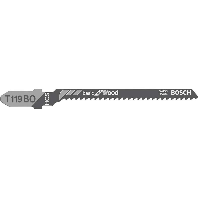 Bosch T119BO Basic Jigsaw Blade for Wood 83mm (Pack of 5) 2608630310