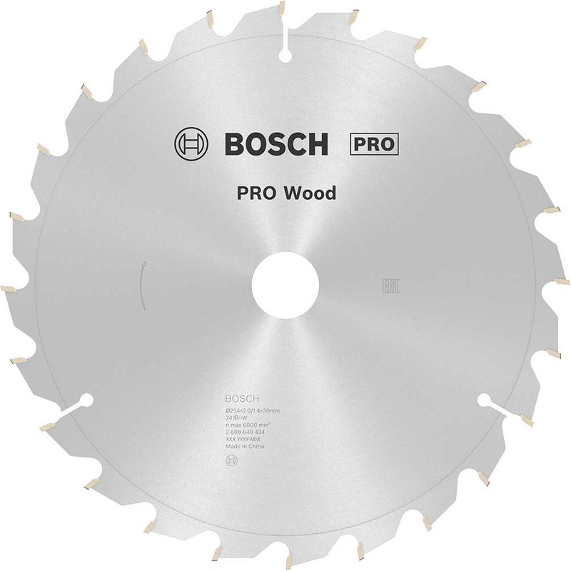 Bosch PRO Wood Cutting Mitre Saw Blade 254mm 24T 30mm