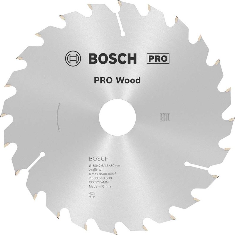 Bosch PRO Optiline Wood Cutting Saw Blade 180mm 24T 30mm