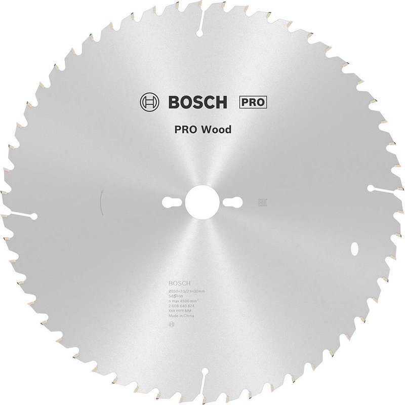 Bosch PRO Optiline Wood Cutting Table Saw Blade 350mm 54T 30mm