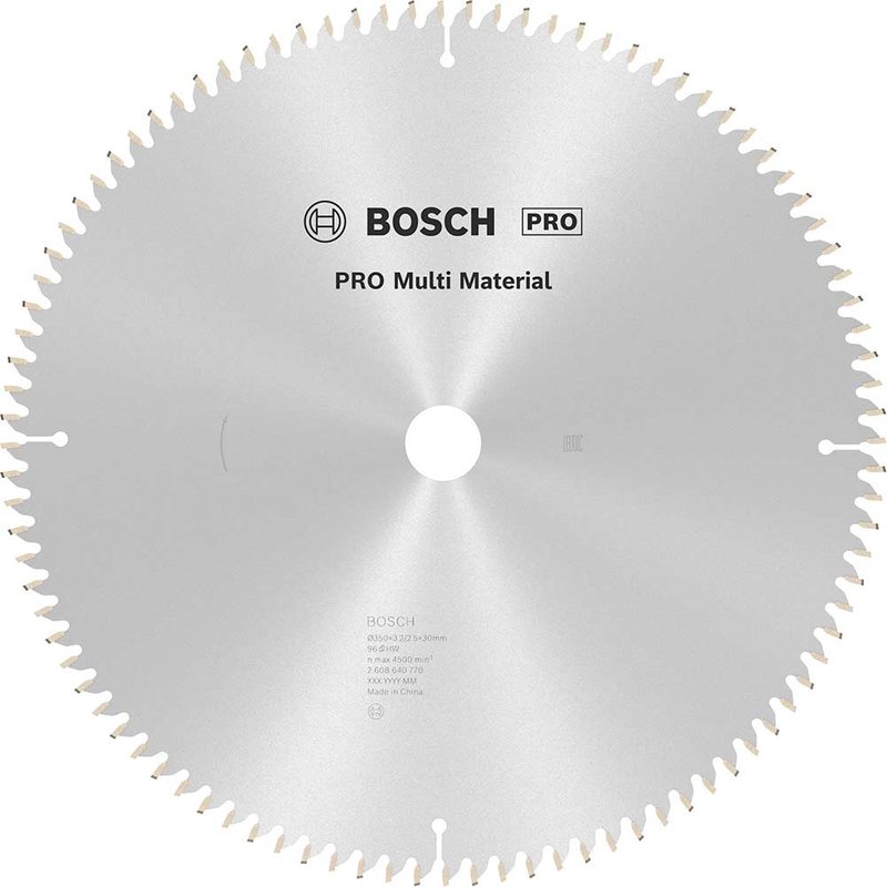 Bosch PRO Multi Material Cutting Mitre and Table Saw Blade 350mm 90T 30mm