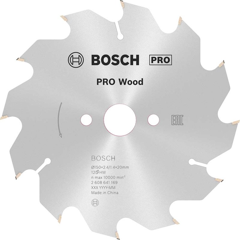 Bosch PRO Optiline Wood Cutting Saw Blade 150mm 12T 20mm