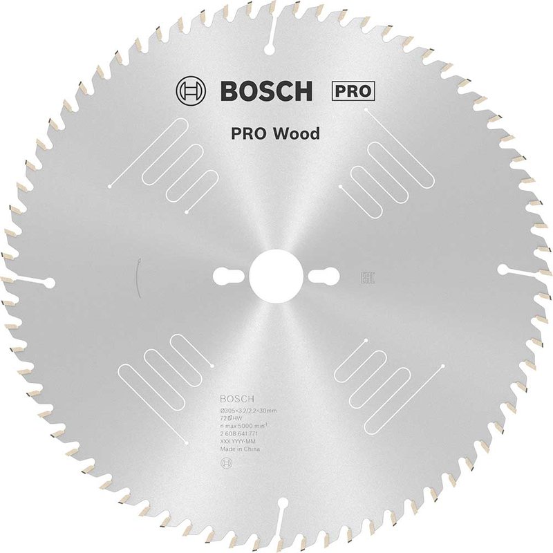 Bosch PRO Optiline Wood Cutting Table Saw Blade 305mm 72T 30mm
