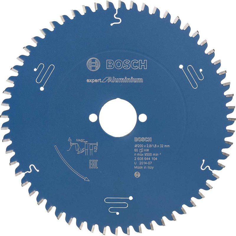 Bosch EXPERT Aluminium Cutting Saw Blade 200mm 60T 32mm