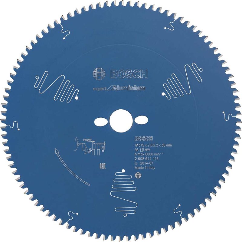 Bosch EXPERT Aluminium Cutting Saw Blade 315mm 96T 30mm