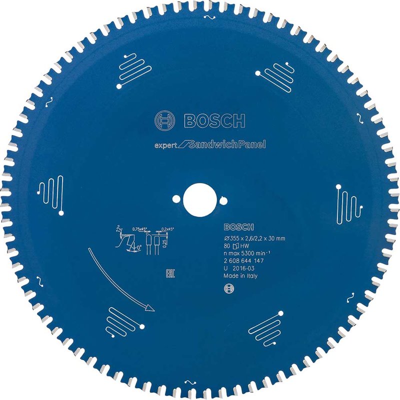 Bosch EXPERT Circular Saw Blade for Sandwich Panel 355mm 80T 30mm