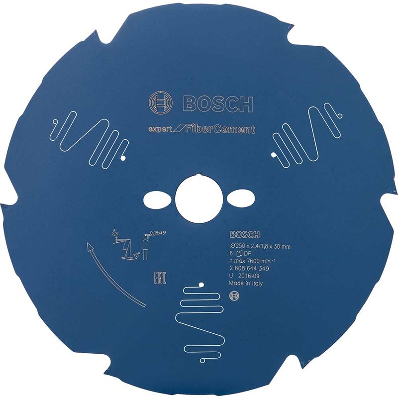 Bosch EXPERT Fiber Cement Cutting Saw Blade 250mm 6T 30mm