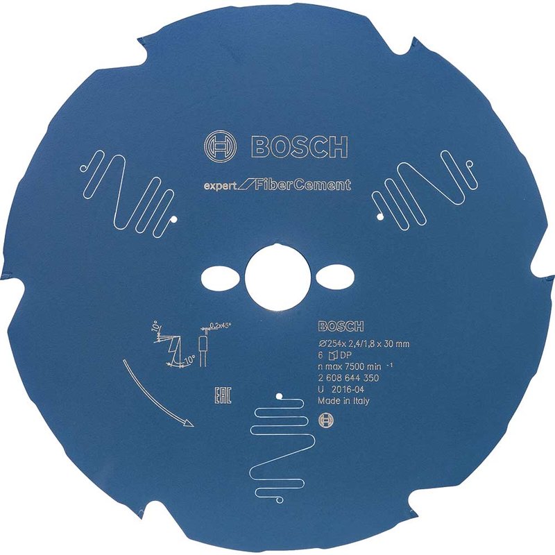 Bosch EXPERT Fiber Cement Cutting Saw Blade 254mm 6T 30mm