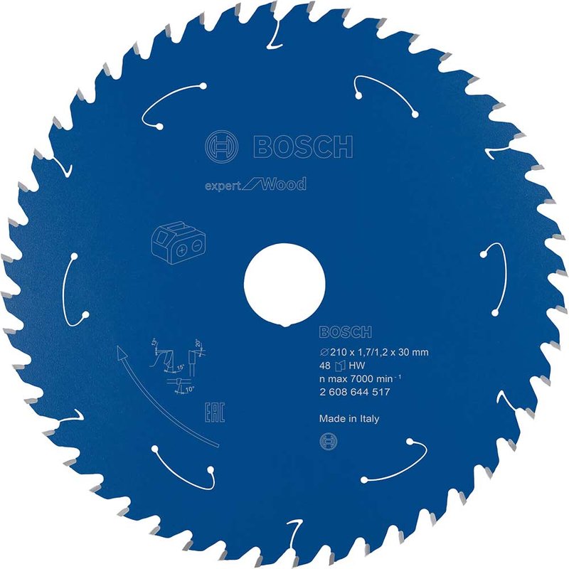 Bosch EXPERT Wood Cutting Table Saw Blade 210mm 48T 30mm