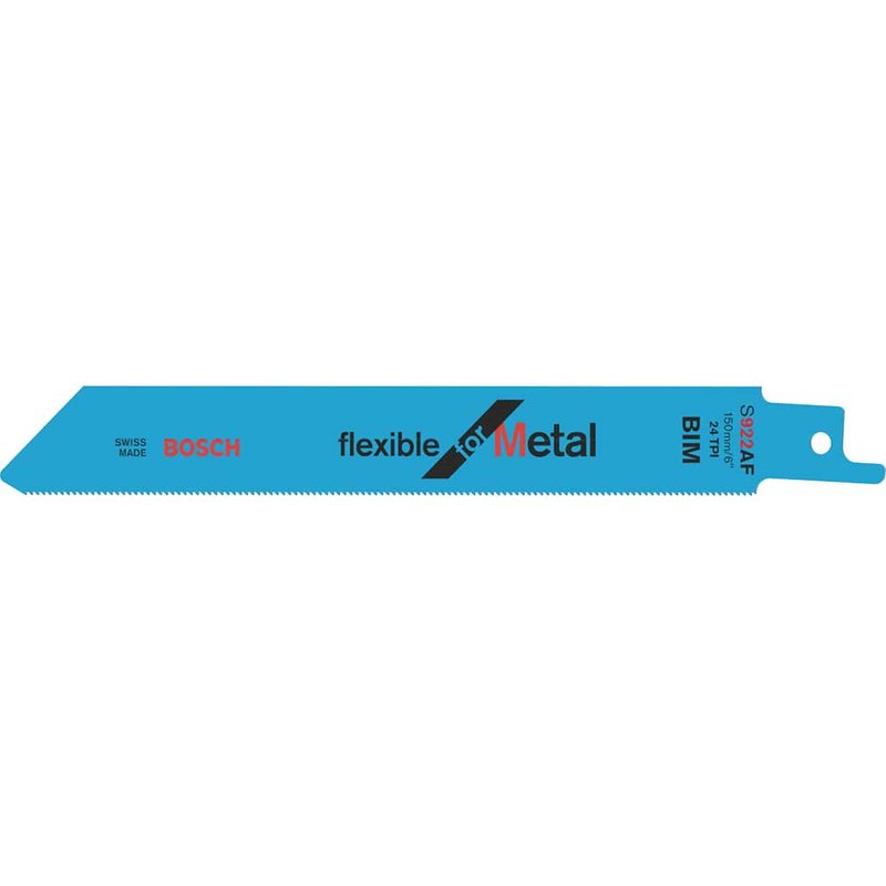 Bosch Powertool Accessories S922AF Basic for Metal Reciprocating Saw Blade 150mm 24 TPI (Pack 5) 2608656013