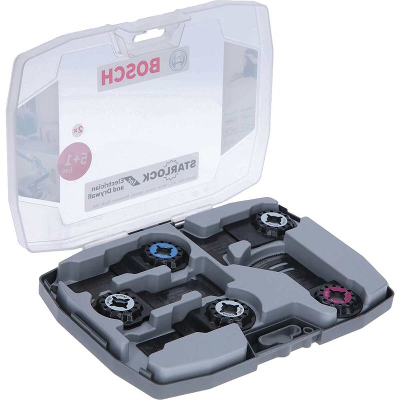 Bosch Powertool Accessories Starlock Electrician and Drywall Set for Multi-Tools, 6 Piece 2608664622