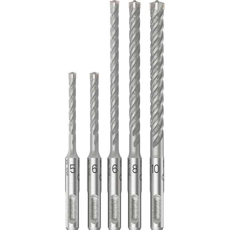 Bosch Powertool Accessories PRO SDS plus-5X Hammer Drill Bit Set, 5 Piece 2608833910
