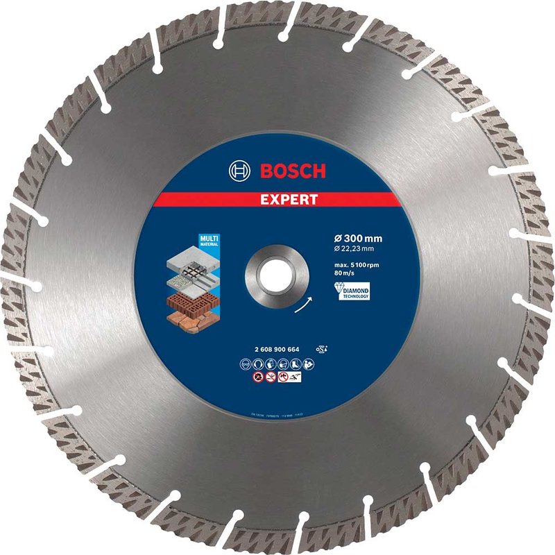 Bosch EXPERT Multi Material Diamond Cutting Disc 300mm 2.8mm 22mm