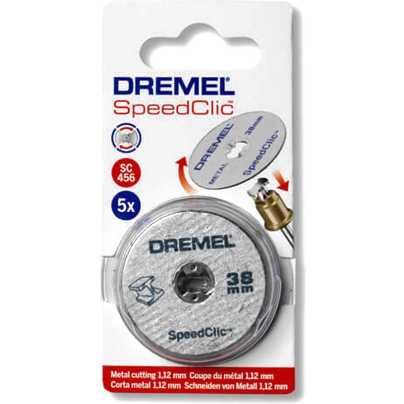 Dremel SC456 EZ SpeedClic 38mm Metal Cutting Wheels 38mm Pack of 5