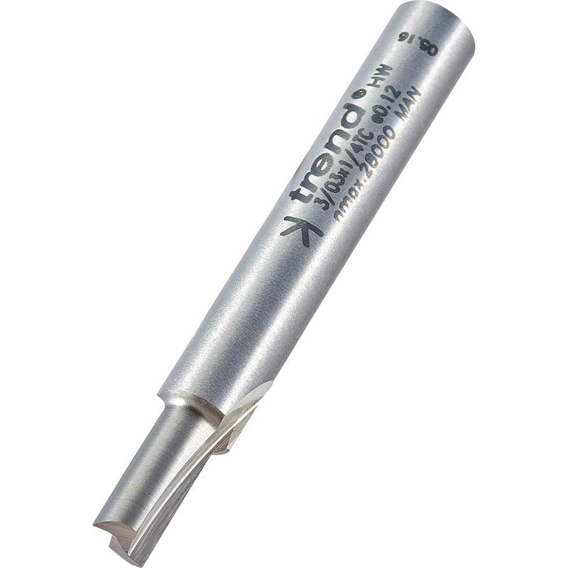 Trend Professional Two Flute Straight Router Cutter 4.5mm 11mm 1/4"