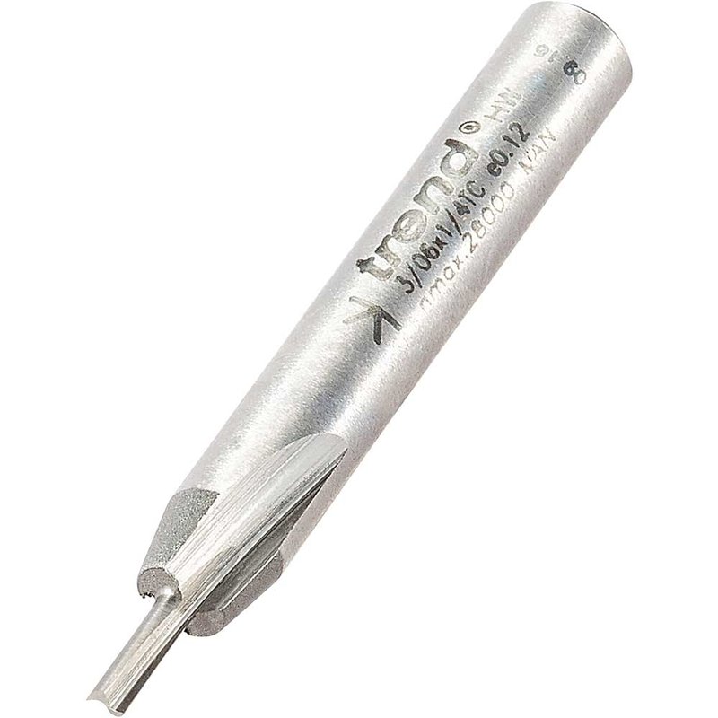 Trend Professional Two Flute Straight Router Cutter 2mm 5mm 1/4"