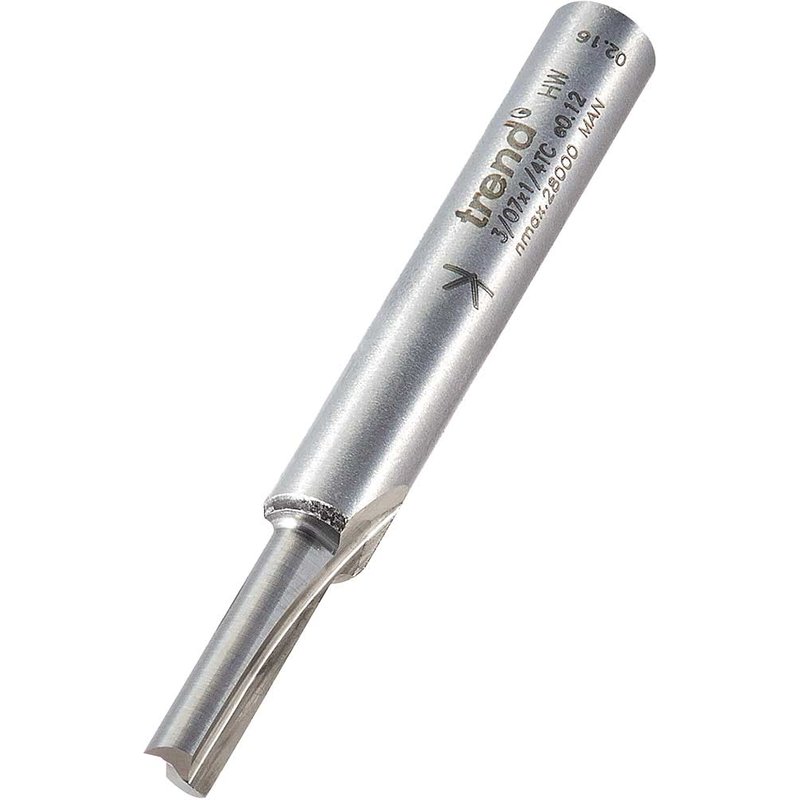 Trend Professional Two Flute Straight Router Cutter 6.3mm 25mm 1/4"