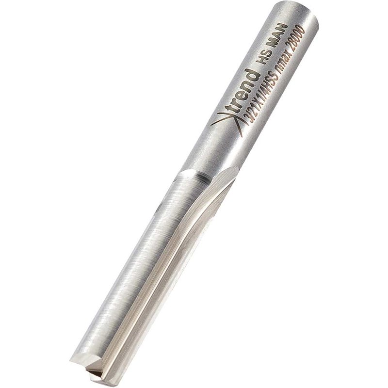 Trend 3/21 x 1/4 HSS Two Flute Cutter 6.3 x 28mm 3/21X1/4HSS