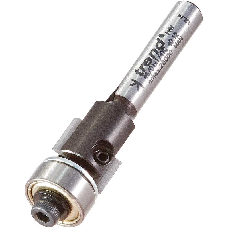 Trend Rotatip Trimmer Bearing Guided Router Cutter 12.7mm 8mm 1/4"