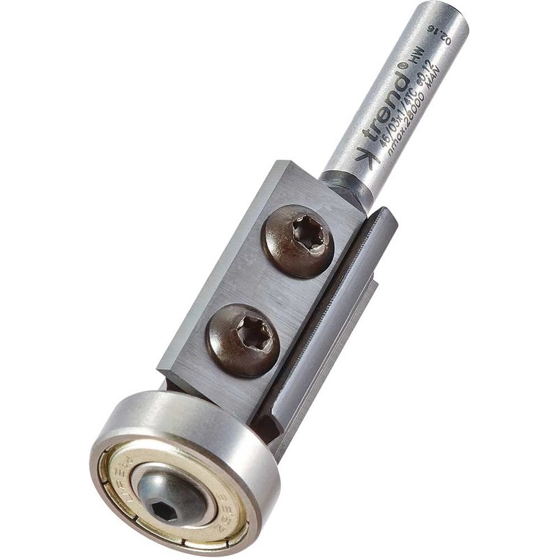 Trend Rotatip Trimmer Bearing Guided Router Cutter 19mm 30mm 1/4"