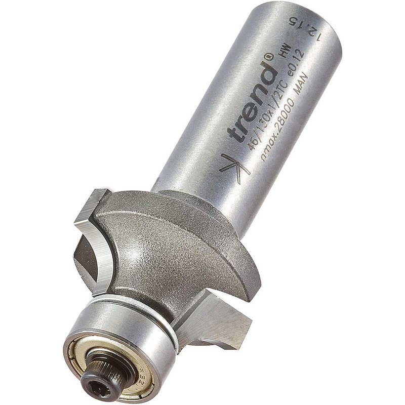 Trend Bearing Guided Ovolo and Round Router Cutter 25.4mm 13mm 1/2"