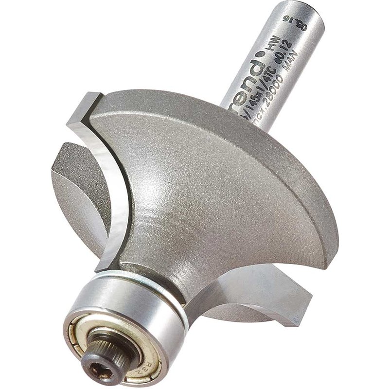 Trend Bearing Guided Ovolo and Round Router Cutter 34.9mm 18mm 1/4"