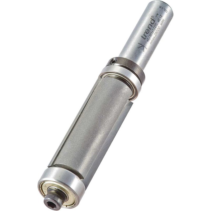 Trend Double Bearing Guided Trimmer Routing Cutter 19.1mm 50mm 1/2"