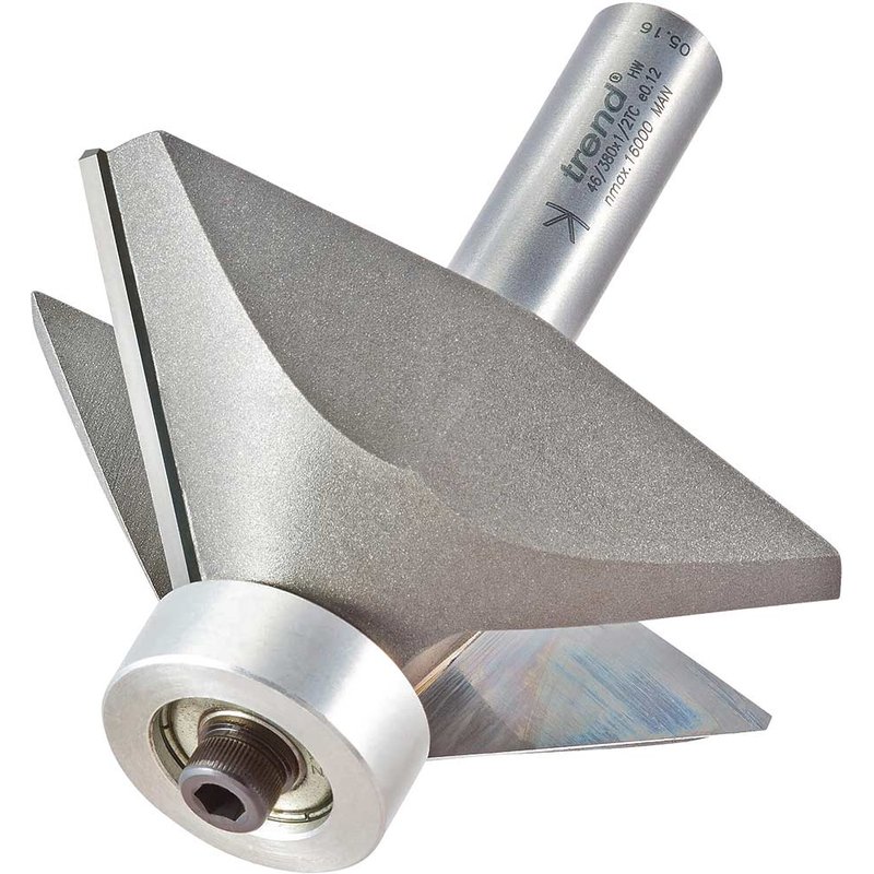 Trend Chamfer Bearing Guided Router Cutter 76.2mm 25.4mm 1/2"
