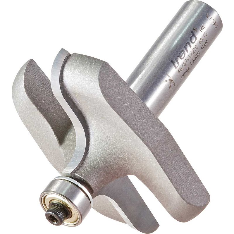 Trend Bearing Guided Ogee Router Cutter 63mm 20mm 1/2"