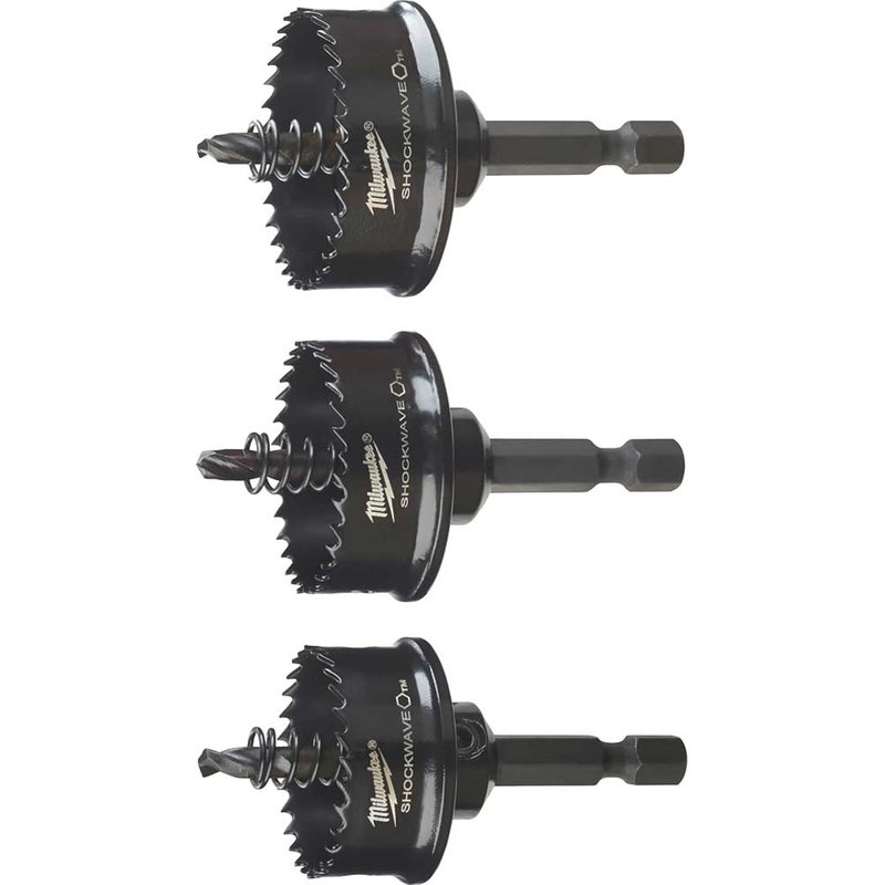 Milwaukee 3 Piece Shockwave Impact Duty Holesaw Set