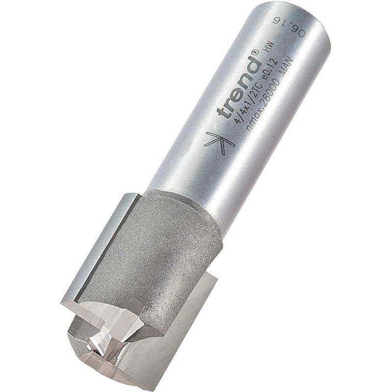 Trend Professional Two Flute Straight Router Cutter 18.2mm 19mm 1/2"