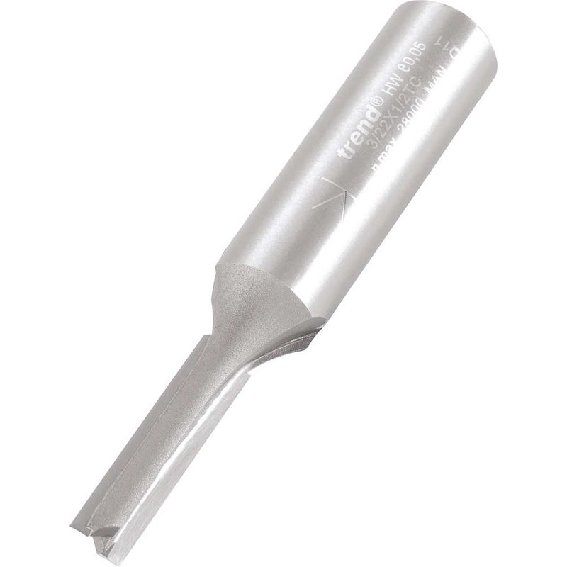 Trend Professional Two Flute Straight Router Cutter 6.3mm 25mm 1/2"