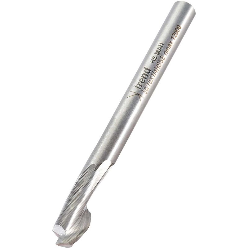 Trend Aluminium UPVC Single Flute Helical Upcut Cutter 10mm 14mm 1/4"