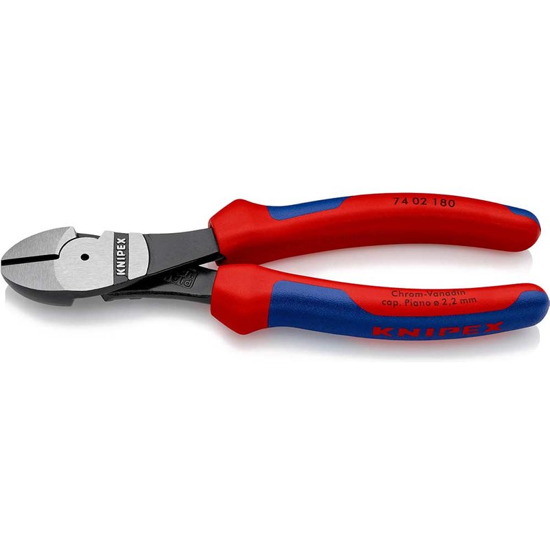 Knipex 74 02 180 High Leverage Diagonal Cutters Comfort Handles 180mm 74 02 180 SB