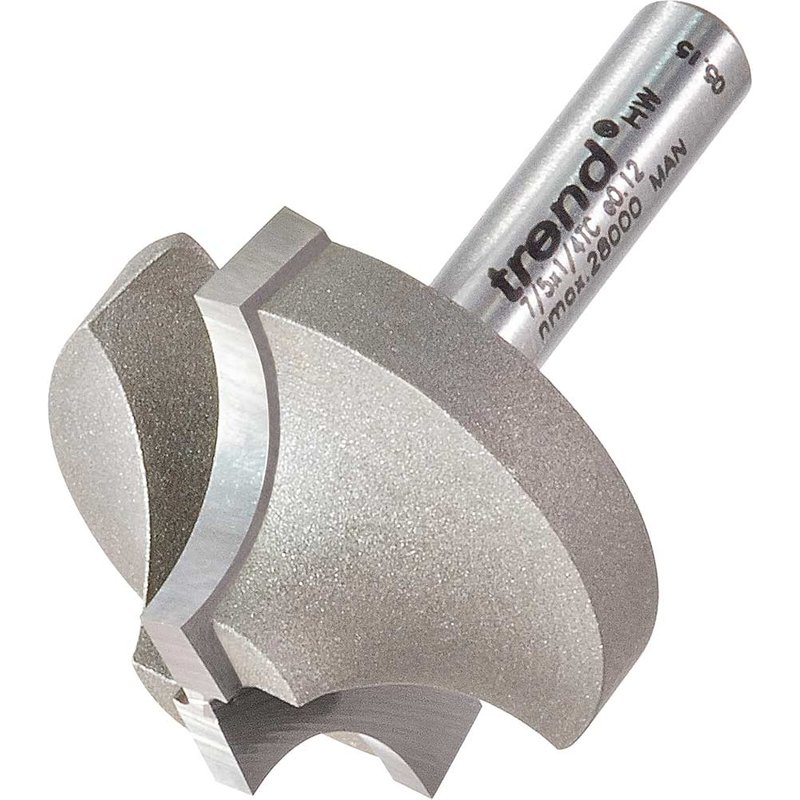 Trend Ovolo Rounding Over Router Cutter 31mm 16mm 1/4"