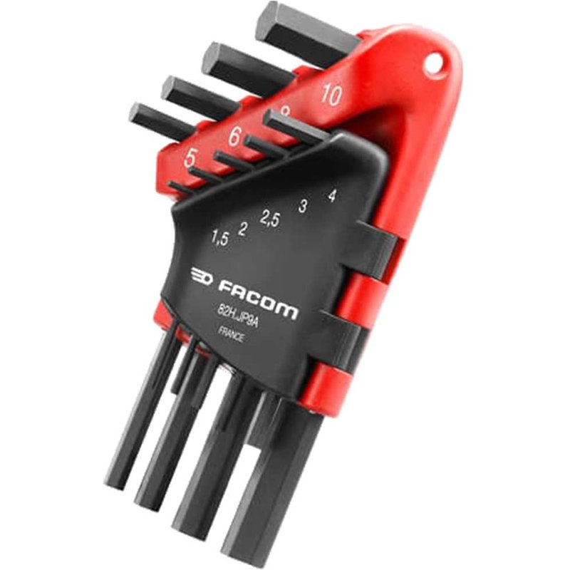 Facom 82H.JP9A Metric Hexagon Key Set, 9 Piece 82H.JP9A
