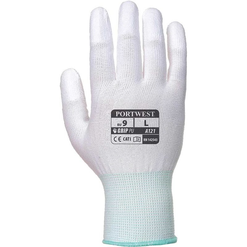 Portwest PU Fingertip Gloves White L