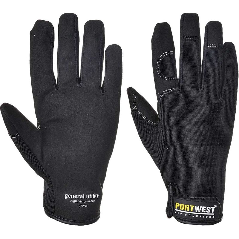 Portwest General Utility High Performance Gloves Black L Pack of 1